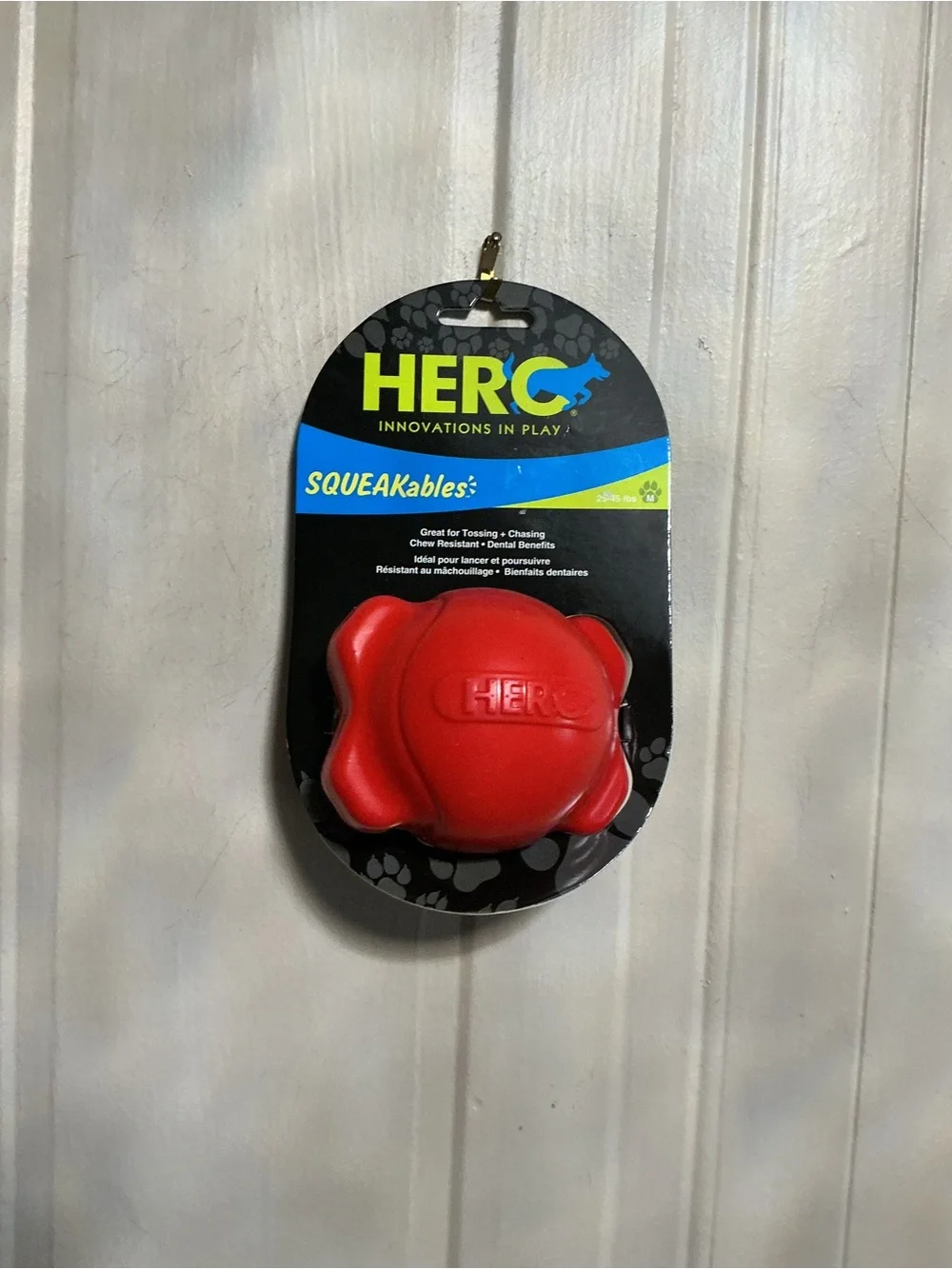 Brand New Caitec Hero Squeakables Widget Disc Floatable Red 3”